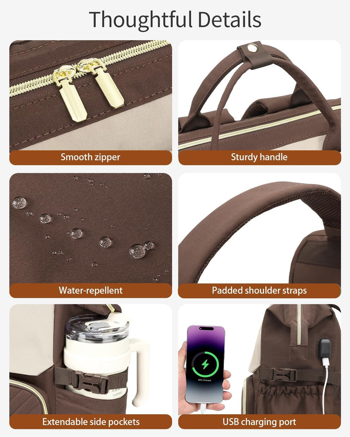 VANKANY Bolsa de libros para mujer, mochila para laptop, bolsas de...