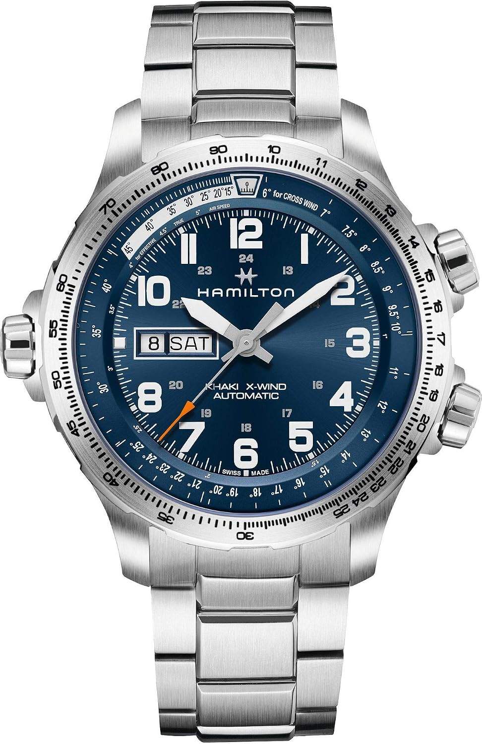 Hamilton Reloj automático de aviación caqui para hombre, caja de acero