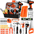 Kids Tool Set con Hard Toolbox, 43 PCS Toddler Toy Drill Construction Kit