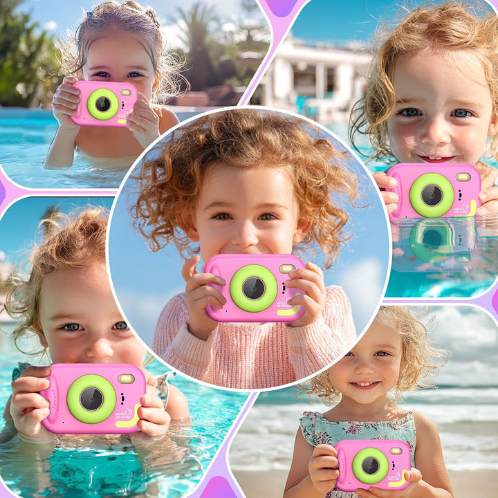 Cámara impermeable para niños, cámara digital subacuática HD 1080P...