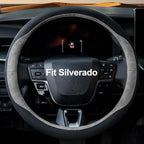 West Llama Funda personalizada para volante de automóvil para Chevy Silverado 1500, 2500, 3500, 14.5-15 pulgadas (gris - tamaño estándar)