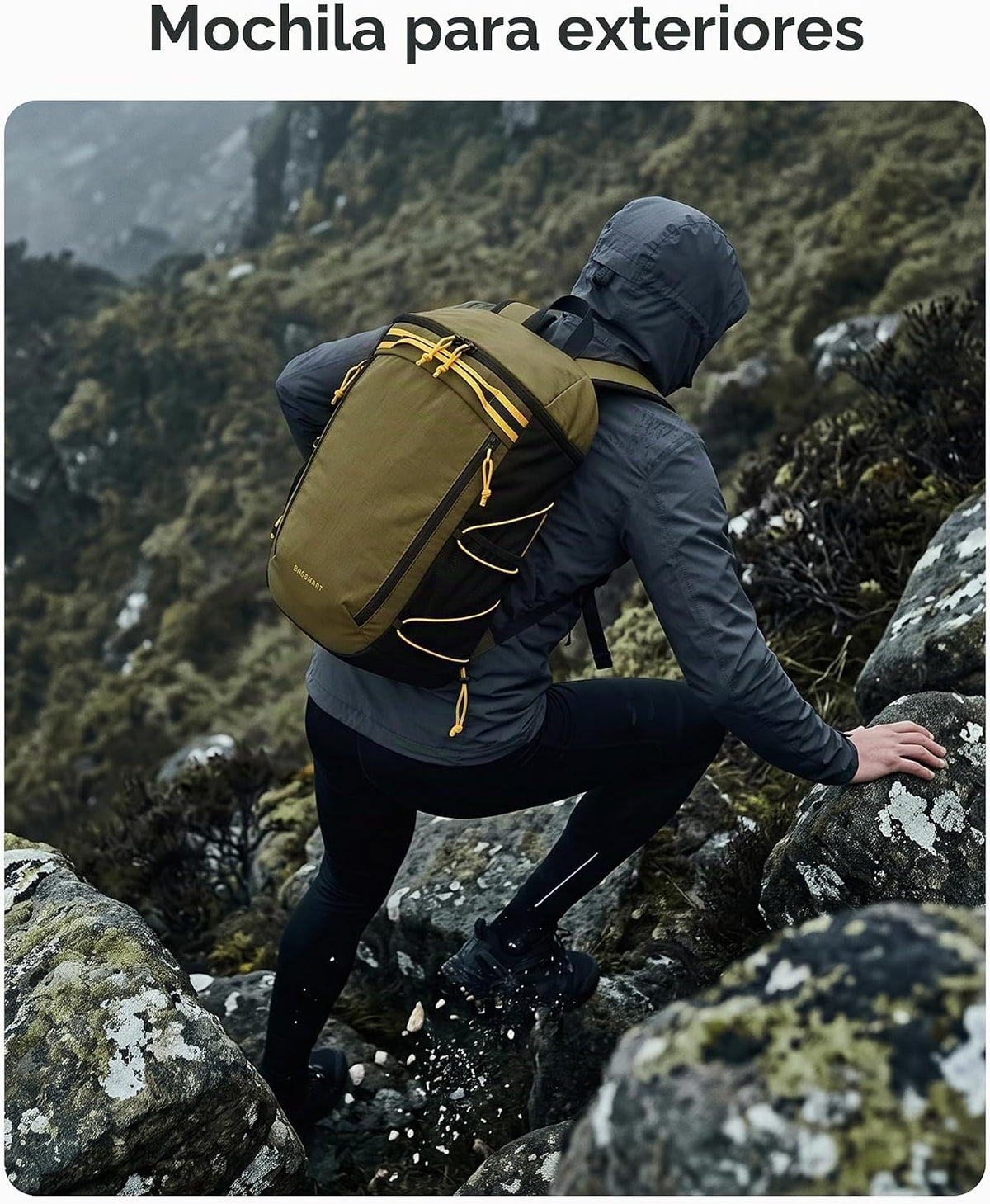 BAGSMART Mochila de viaje de 18L para hombres y mujeres, mochila de