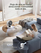 DREO Ventilador oscilante para dormitorio, ventiladores de mesa sil...