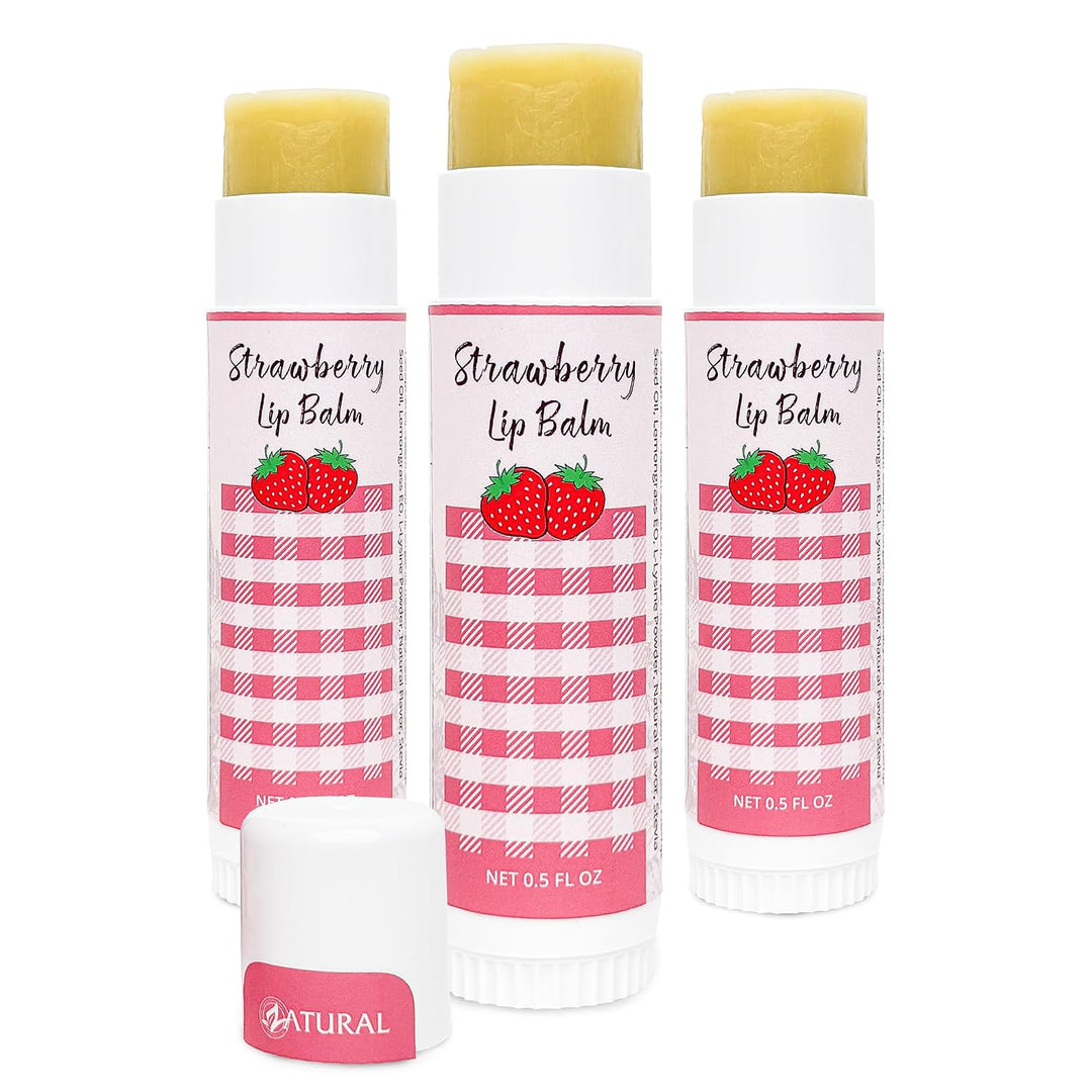 Bálsamo labial de fresa Zatural con manteca de karité, aceite de jo...