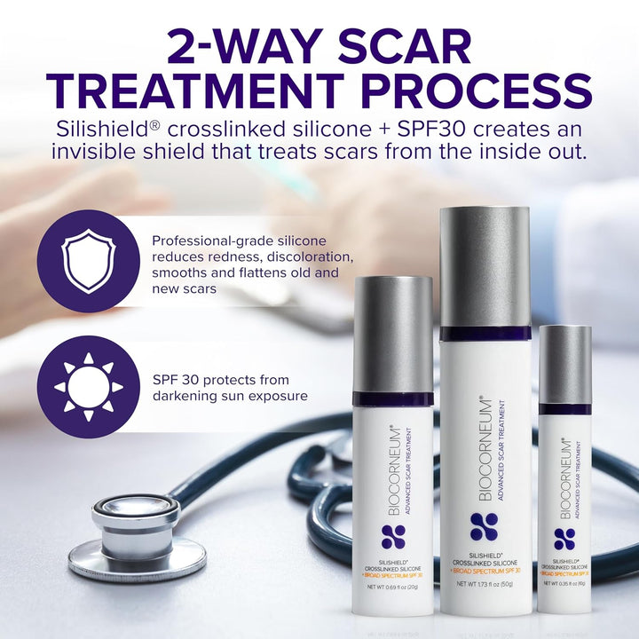 BIOCORNEUM Tratamiento avanzado de cicatrices con Silishield® y SPF...