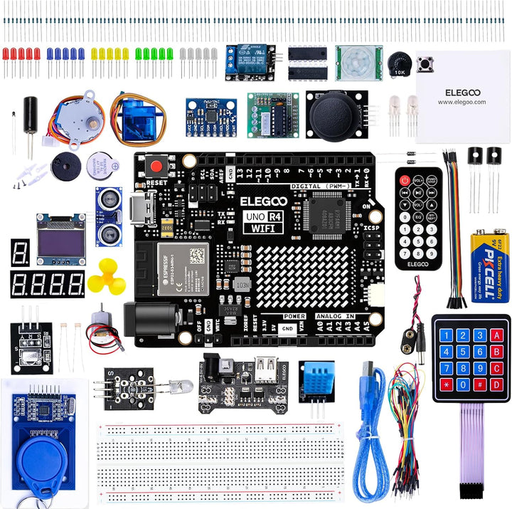 ELEGOO UNO R4 WiFi Super Starter Kit Compatible con Arduino para Pr...