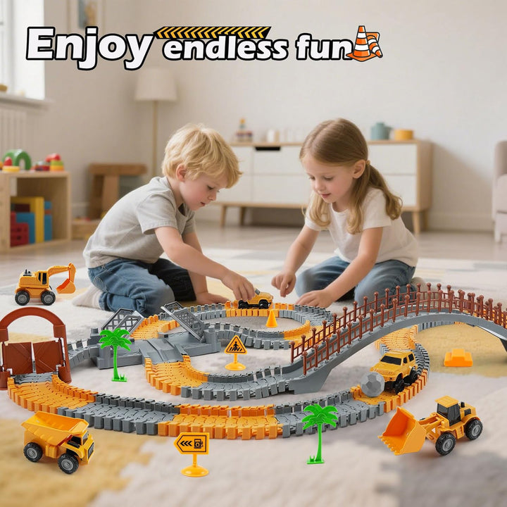 TGJH Juego de Pista de Carreras de Construcción para Niños - Juguet...
