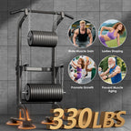 SogesPower Power Tower Estación de Fondos Barra de Dominadas para Gimnasio en Casa con Altura Ajustable Equipo de Entrenamiento de Fuerza, Estación de Barra de Dominadas