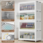 BROVIEW Contenedores de almacenamiento apilables de 800 cuartos con tapa