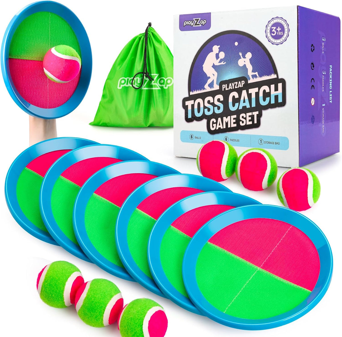Juego de pelotas para lanzar y atrapar Ultra resistente ABS - Juegos familiares Regalos de Navidad para rellenar calcetines para niños pequeños, niños, adolescentes, niños, niñas, 3-5, 5-8, 8