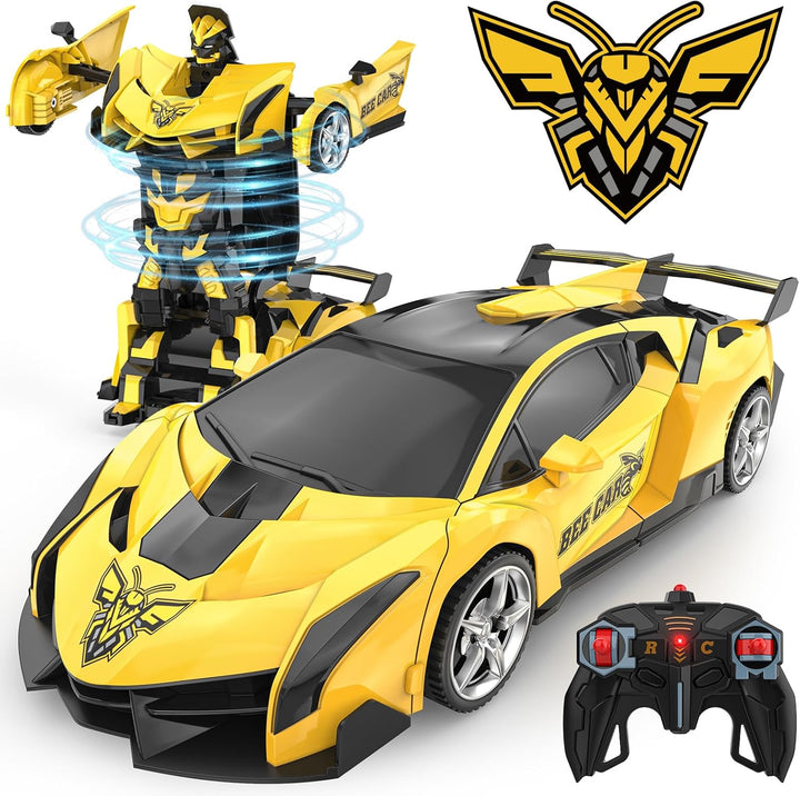 BLUEJAY Transform RC Cars para niños de 4-7 y 8-12 años, auto a con...
