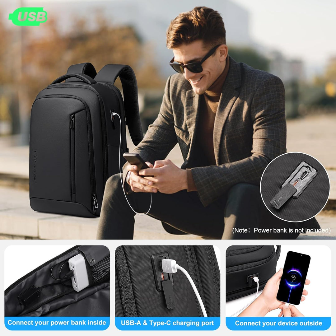 Fenree.geer Mochila de viaje de negocios para hombres, mochila expa...