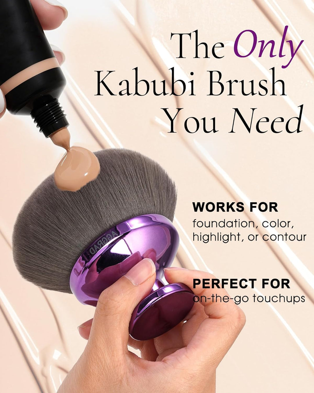 Brocha de maquillaje corporal ultra grande, brocha autobronceadora...