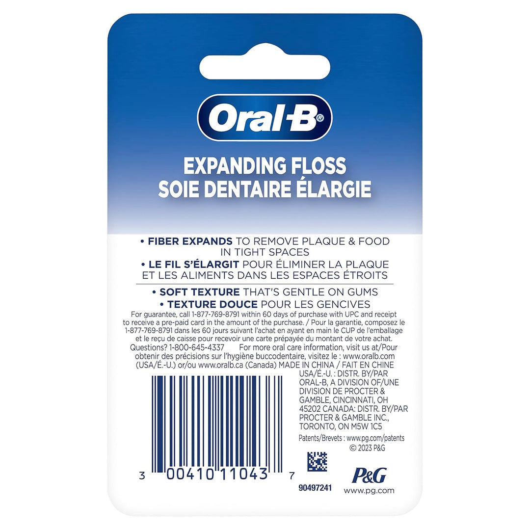 Oral-B Hilo dental expandible, menta, se expande para una limpieza...