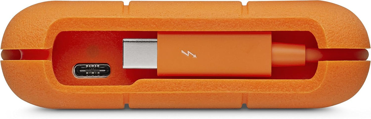 LaCie Rugged USB-C, 4TB, Disco Duro Externo Portátil, Resistente a Caídas, Choques, Polvo, Lluvia, para Mac y PC (STFR4000800)