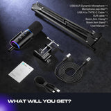 P PUPGSIS Micrófono de podcast XLR\/USB, micrófono para juegos con...