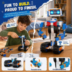 Kit de construcción de robot para niños de 6 a 12 años, juguete de