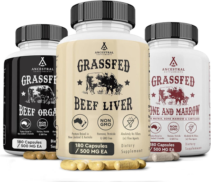 Ancestral Supplements Órganos de carne de res y variación de pila (...