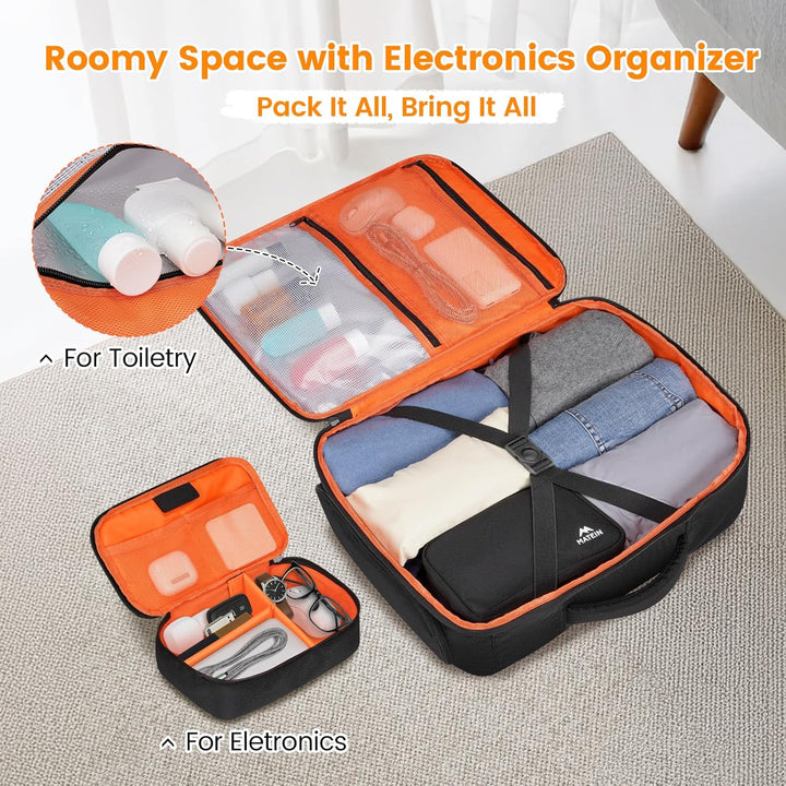 MATEIN Mochila de transporte para viajes con organizador tecnológic...