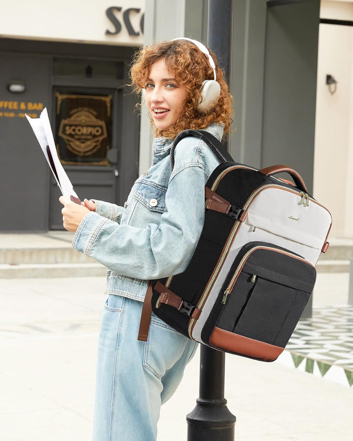 LOVEVOOK Mochila de viaje para mujeres y hombres, mochila de mano y...