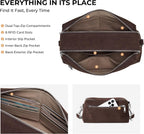 Bolsos cruzados de cuero genuino para mujer, bolso pequeño antirrobo para