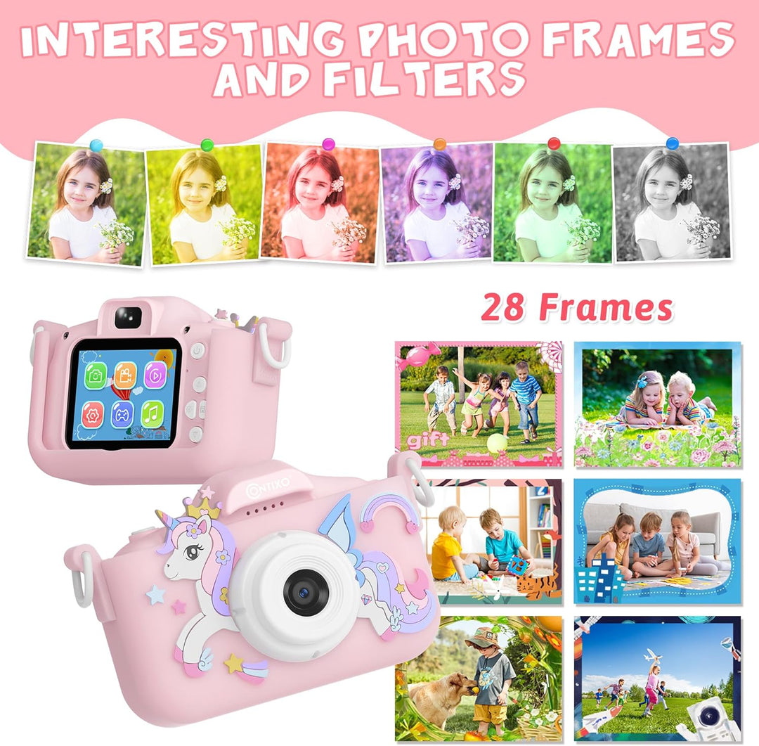 Contixo KC3A - Cámara digital para niños, cámara infantil de 1080P...