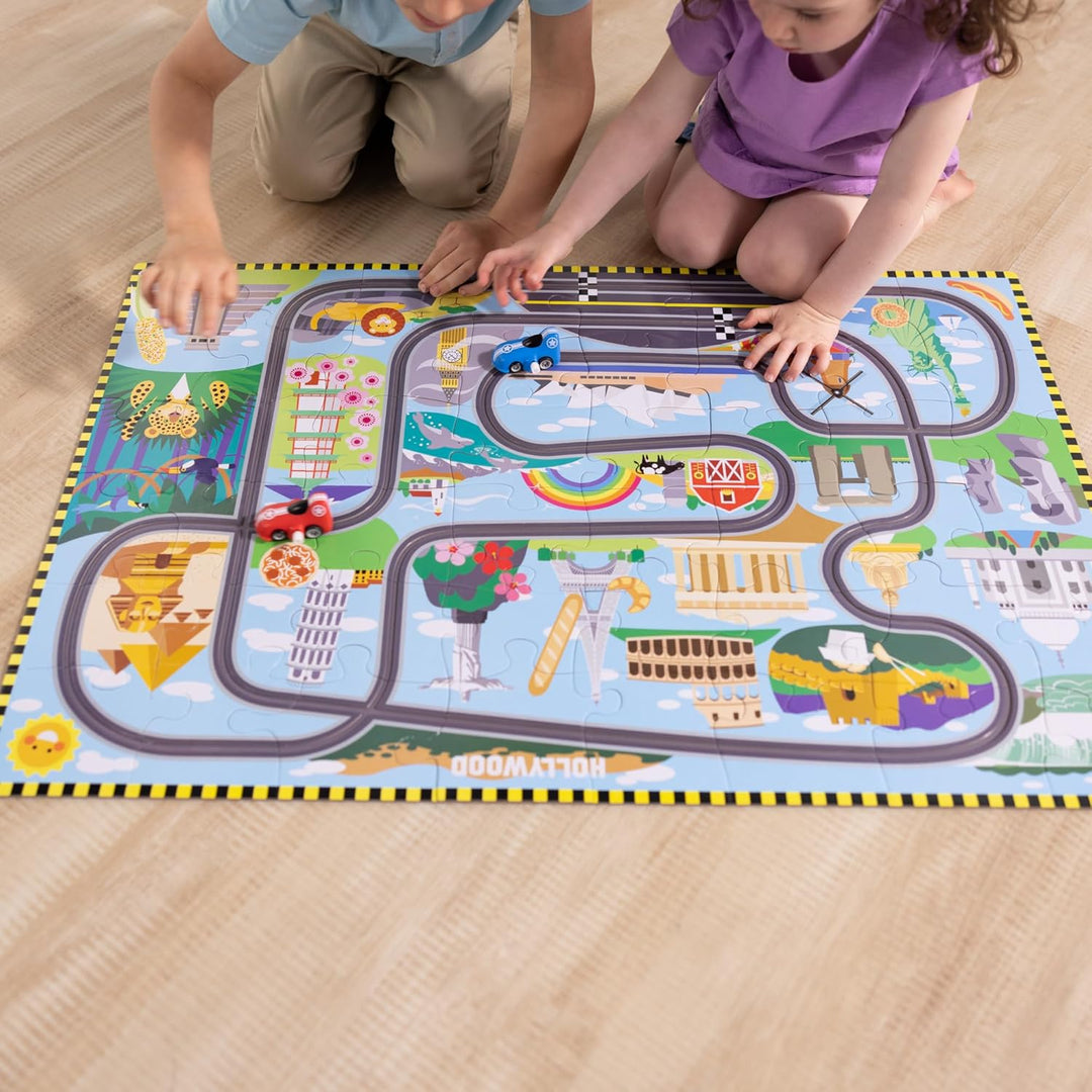 Melissa Doug Race Around The World Tracks - Rompecabezas