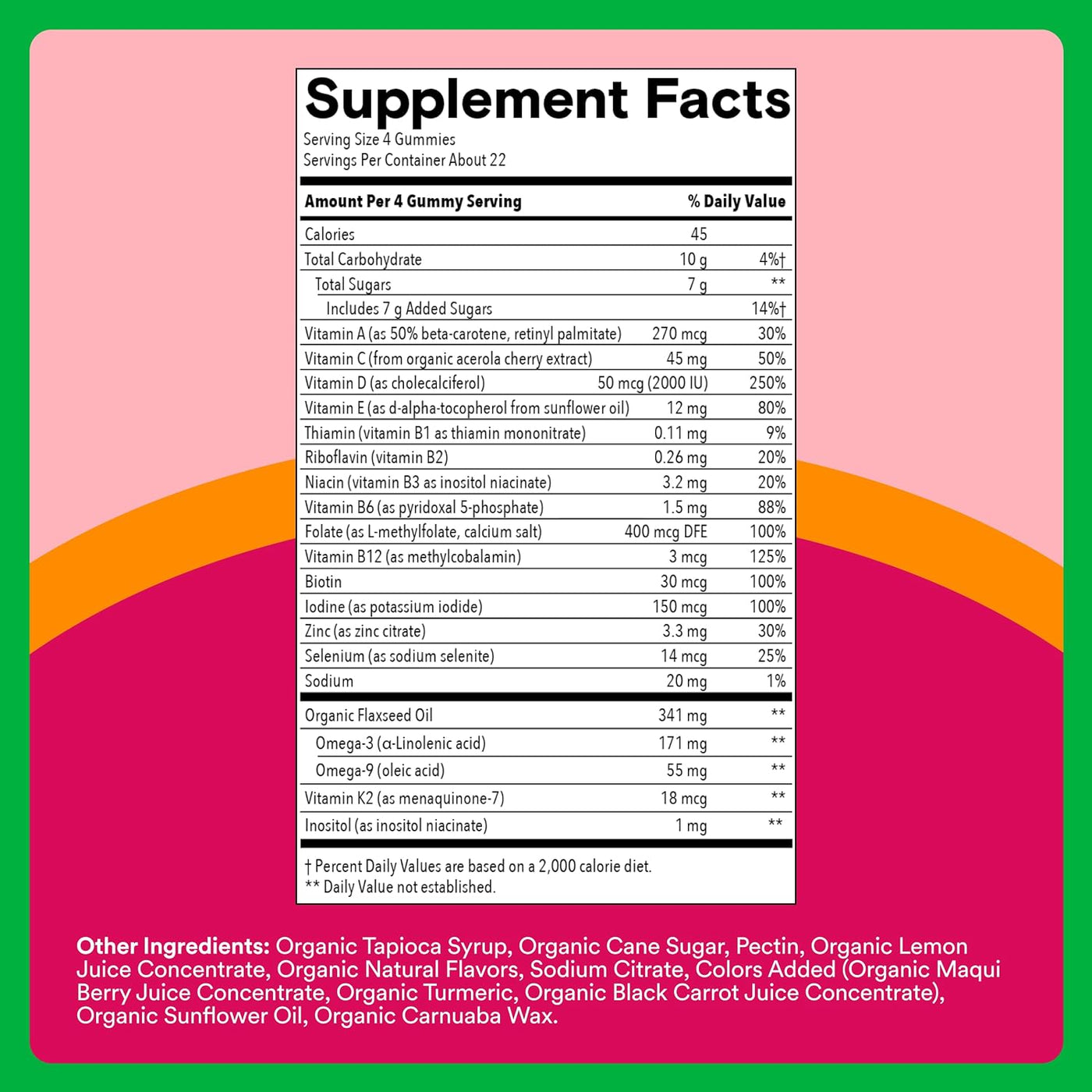 SmartyPants Gomitas multivitamínicas orgánicas para mujeres: biotin...