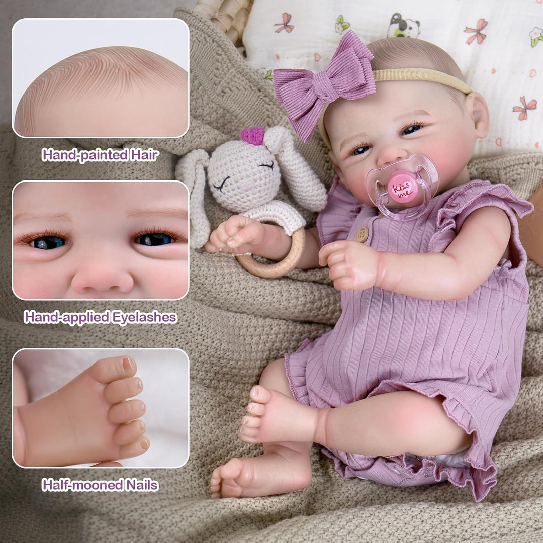 Aori Muñecas realistas de bebé recién nacido, muñeca de bebé recién...