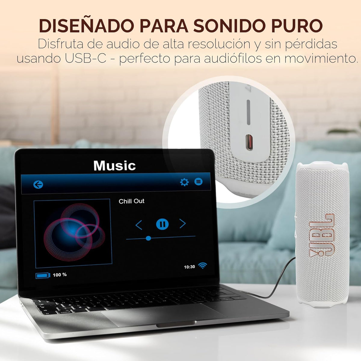 JBL Altavoz Bluetooth portátil Flip 7, IP68 impermeable, a prueba d...