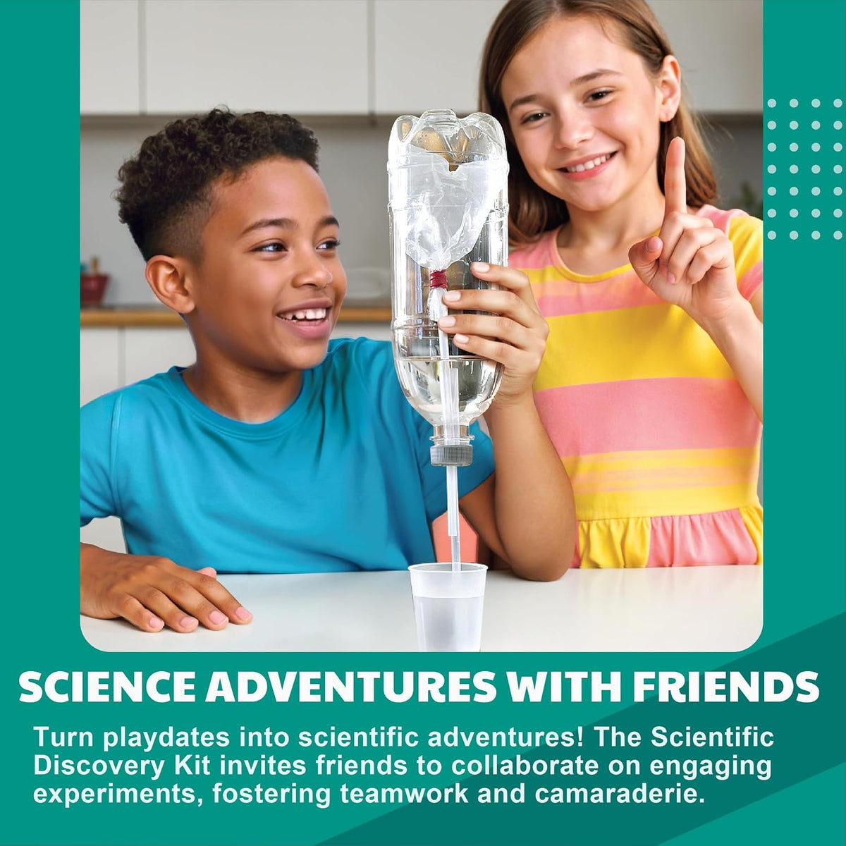 4M Kit de descubrimiento científico para niños de 8 a 12 años – Más de 50 experimentos STEM en física, química, magnetismo y ciencia de burbujas, construye un reloj de limón, volcán, corredor