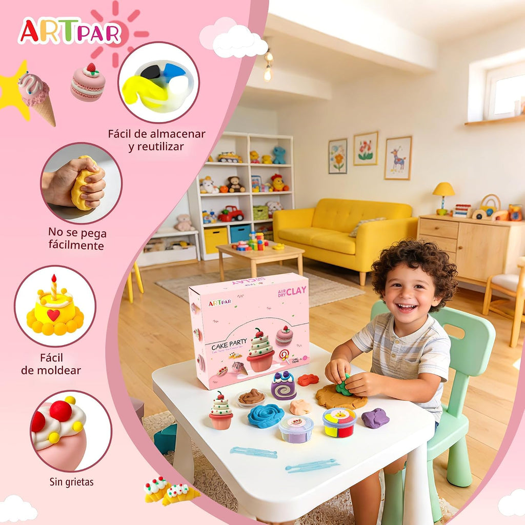 Kit de arcilla seca al aire, arcilla para modelar para niños,Juego