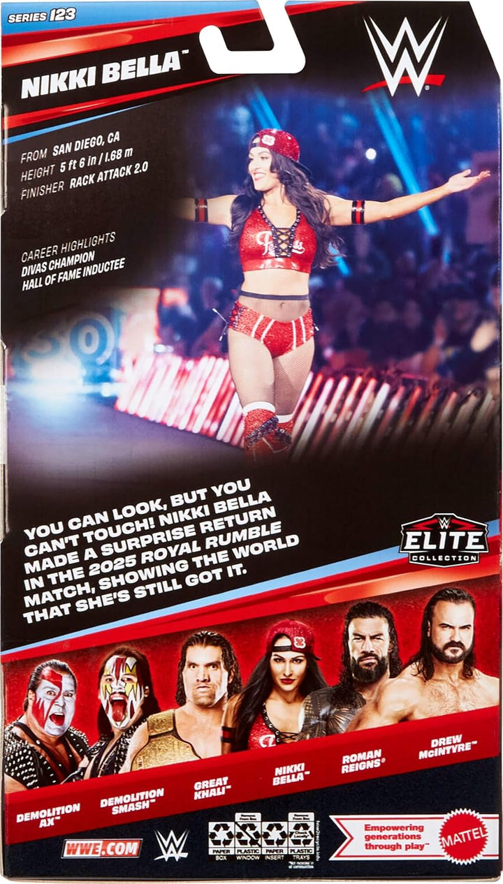 Mattel WWE Elite Figura de Acción y Accesorios, Serie #123 Set, Nik...