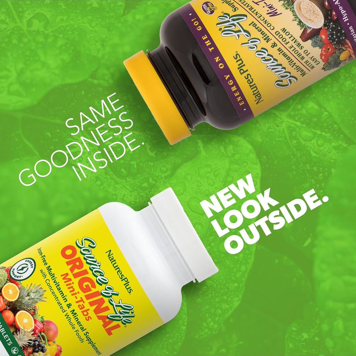 NaturesPlus Source of Life - Sin hierro - 180 mini-tabletas - Suple...