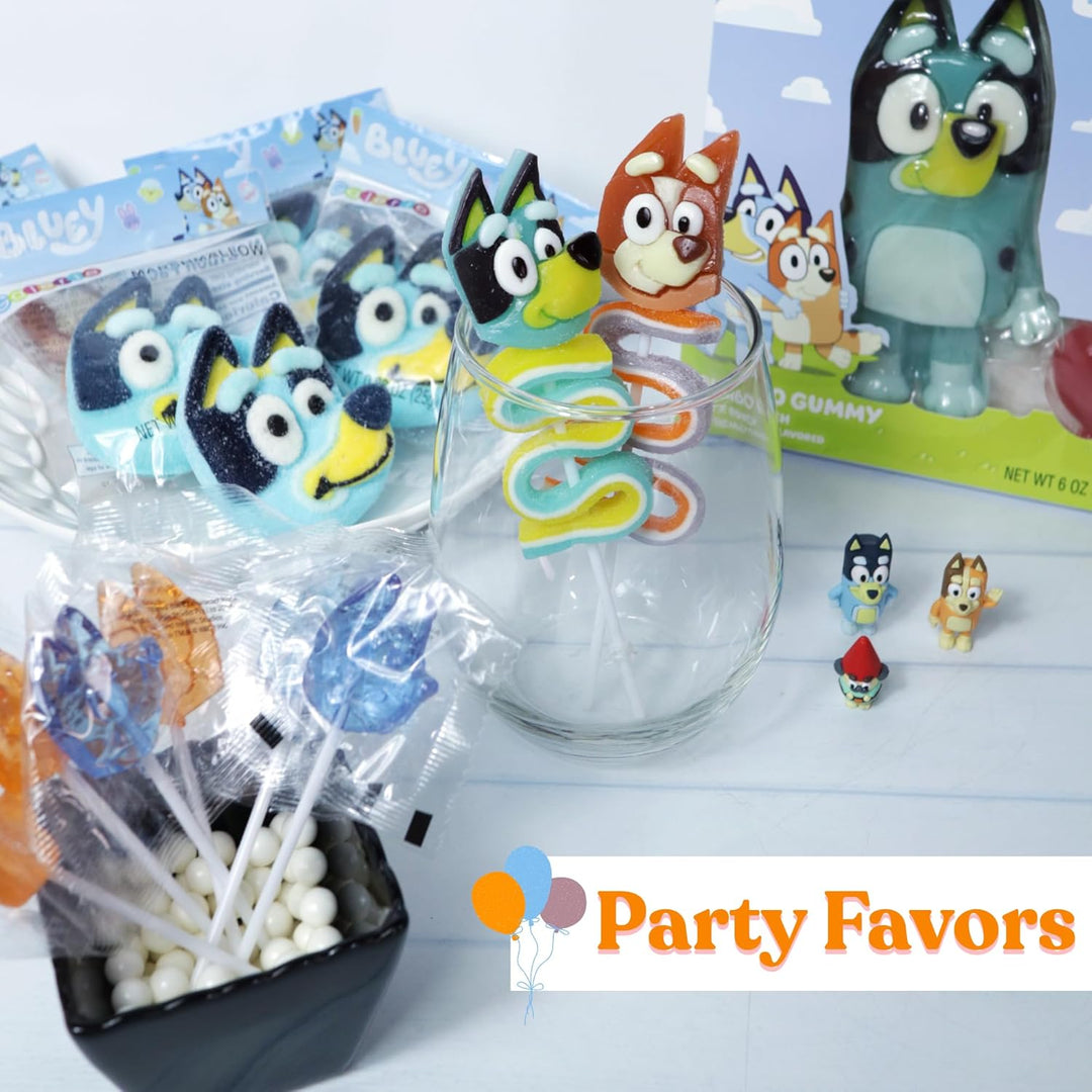 Bluey and Bingo - Paletas de gomitas brochetas de caramelo