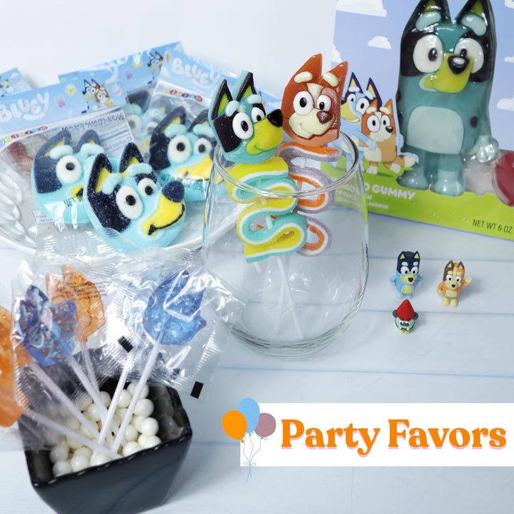 Bluey and Bingo - Paletas de gomitas brochetas de caramelo