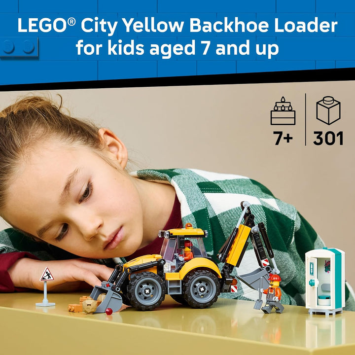 LEGO City Retroexcavadora Amarilla 60480 | Juguetes de construcción...