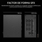 CORSAIR SF1000 (2024) Fuente de alimentación pequeña ATX 3.1 PCIe 5...