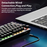 Newmen GM325Pro - Teclado mecánico con retroiluminación LED arcoíri...