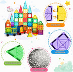 cossy Juego de 100 piezas de azulejos magnéticos, bloques de construcción