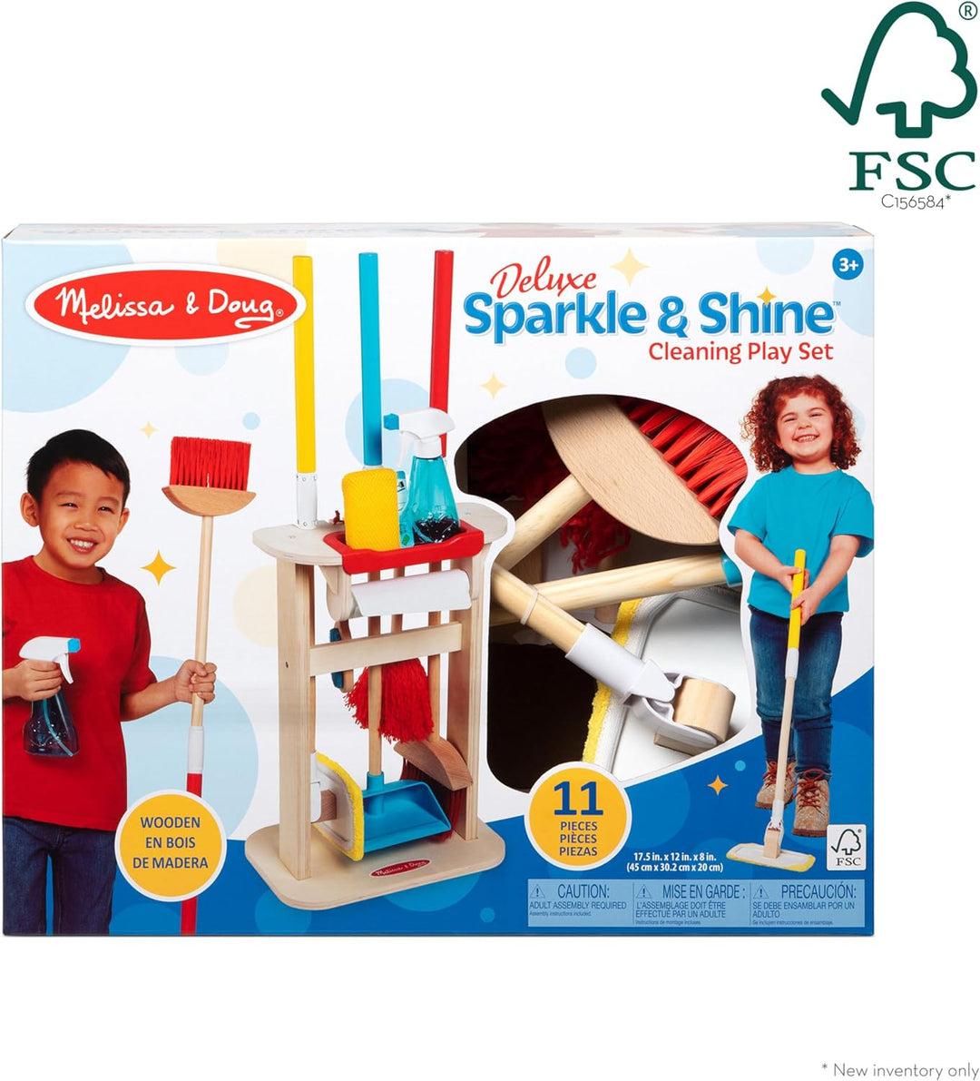Melissa &amp; Doug Juego de limpieza Deluxe Sparkle &amp; Shine (11...
