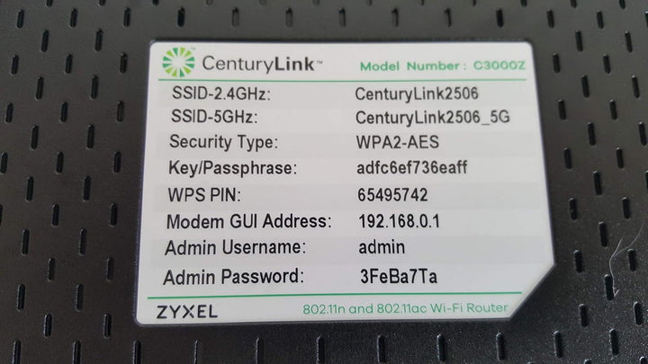 ZyXEL C3000Z Módem CenturyLink