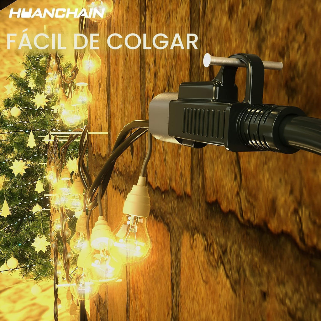 HUANCHAIN Cable de extensión negro para interiores y exteriores, 50 pies