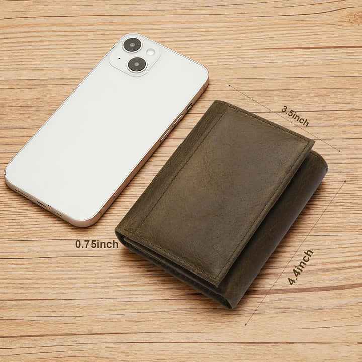 baotuiok Billetera de cuero para hombre, con bloqueo RFID, de piel...