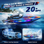DEERC Barco a control remoto rápido para piscina y lago, 20+MPH