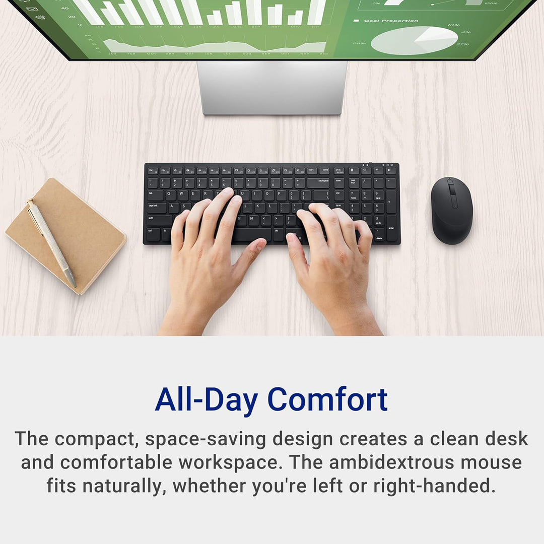 Dell KM555 Teclado y Mouse Silenciosos - 18 Teclas de Acceso Direct...