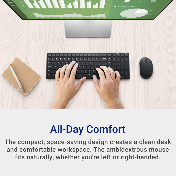 Dell KM555 Teclado y Mouse Silenciosos - 18 Teclas de Acceso Direct...