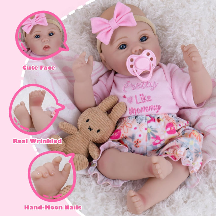 Milidool Muñecas bebé realistas renacidas para niñas - Muñeca de re...
