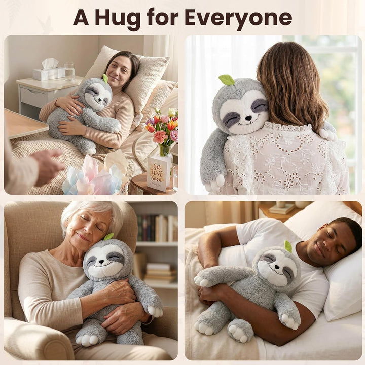 Mewaii Animales de peluche con peso de 4 libras con almohadilla tér...