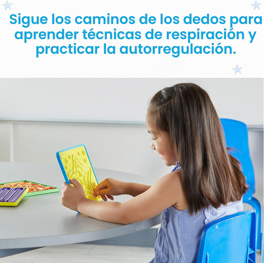 hand2mind Tableros de laberinto consciente, juguetes sensoriales táctiles para niños pequeños, artículos para aliviar la ansiedad, suministros de esquina tranquila, herramientas de regulación